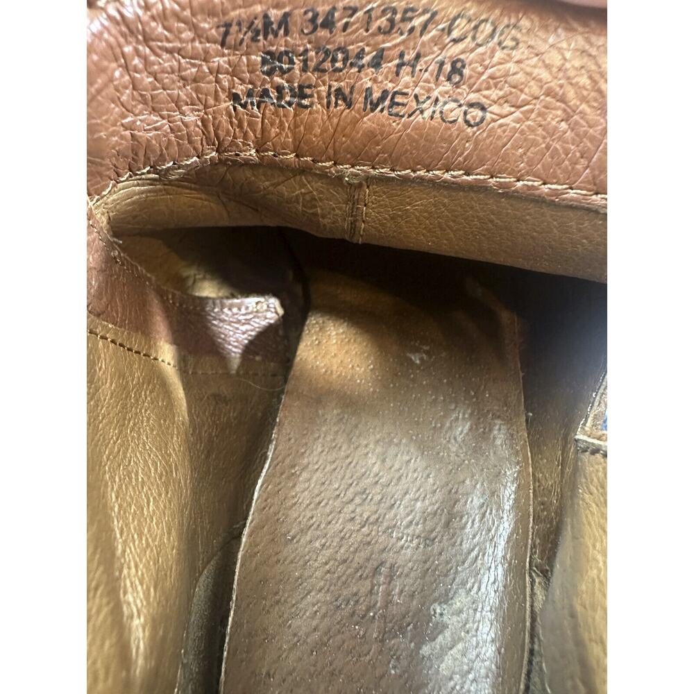 Frye Ray Ankle Boots Brown Leather Western Shootie Cowboy Booties 7.5 M *Flawed - Picture 8 of 16